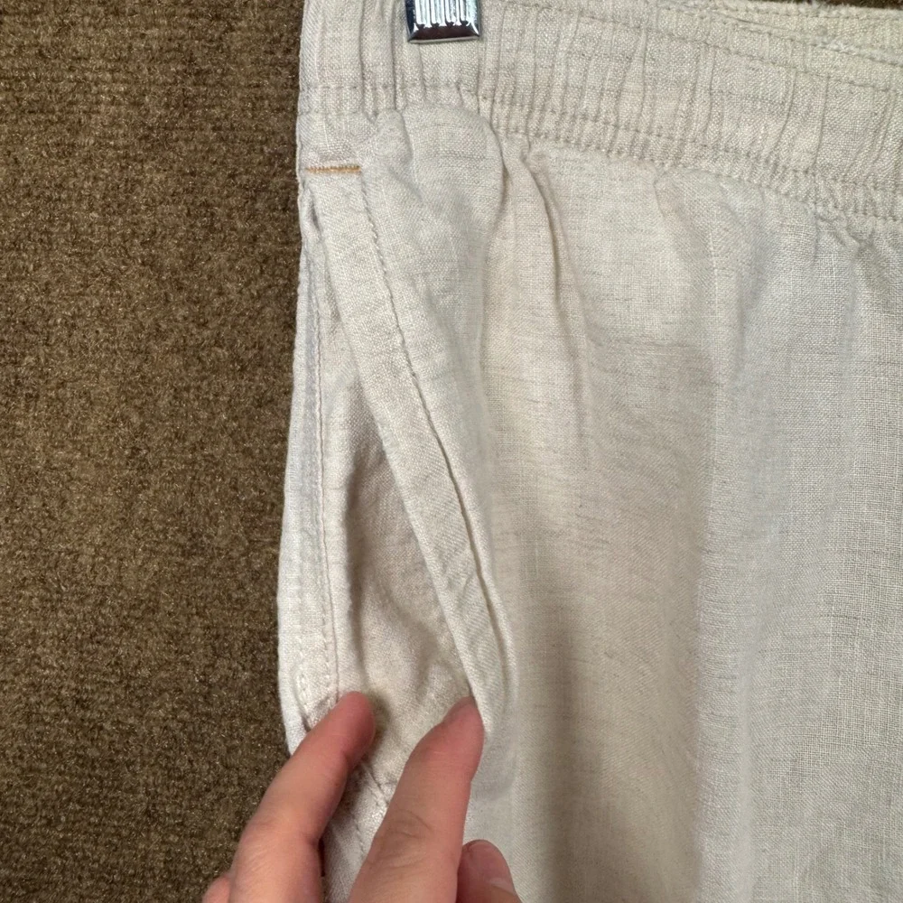 Tommy Bahama Men's Medium Relax Linen Shorts M 34 Medium White Cream Tan Beach